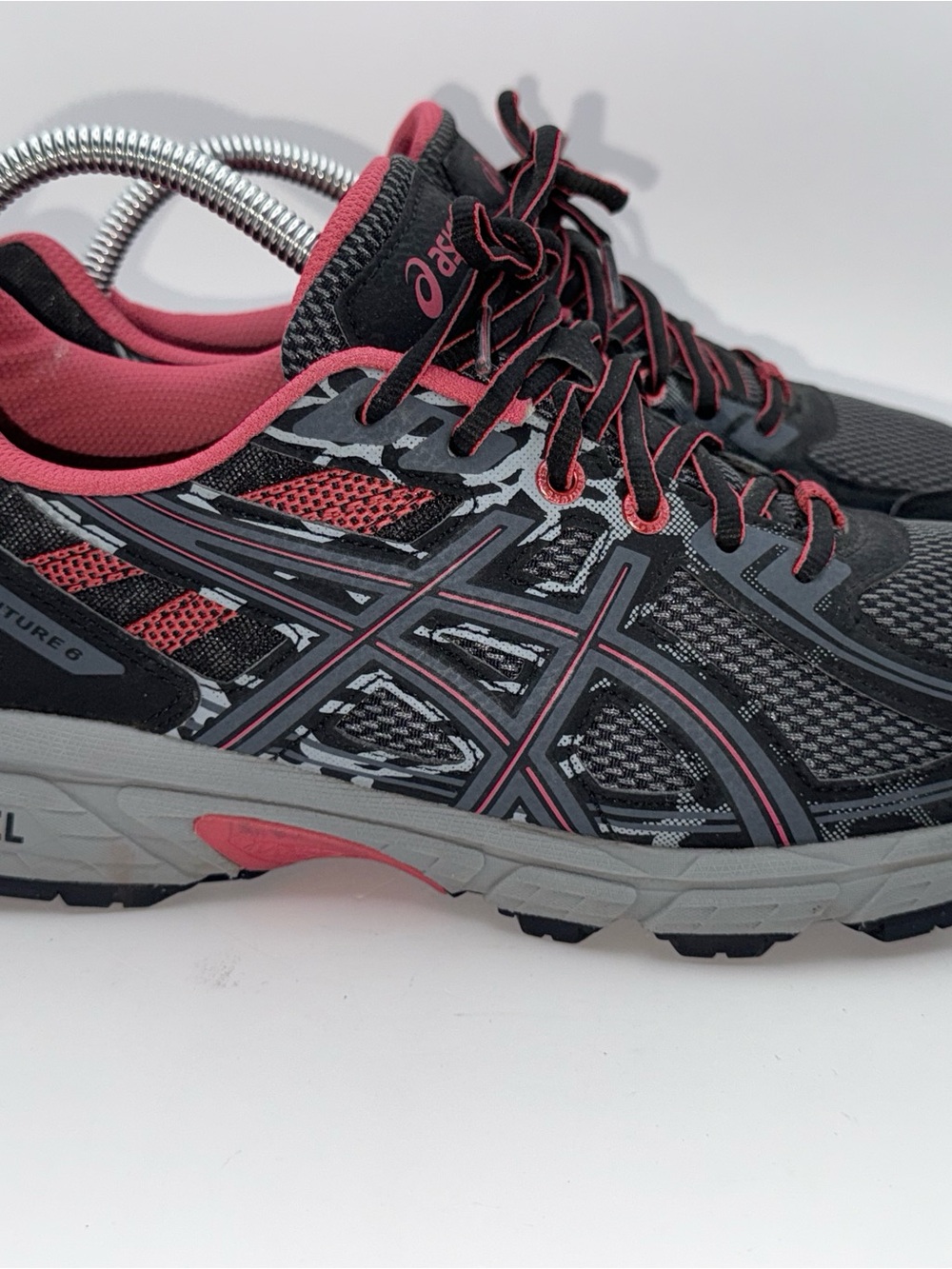 🖤 ASICS Gel Venture 6 Trail Running Shoes Women’s 10 Pink Gray 🩷